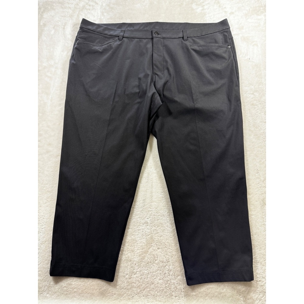 Lululemon Mens Commission Slim-Fit Warpstreme Black Pants 46 Meas: 45x25